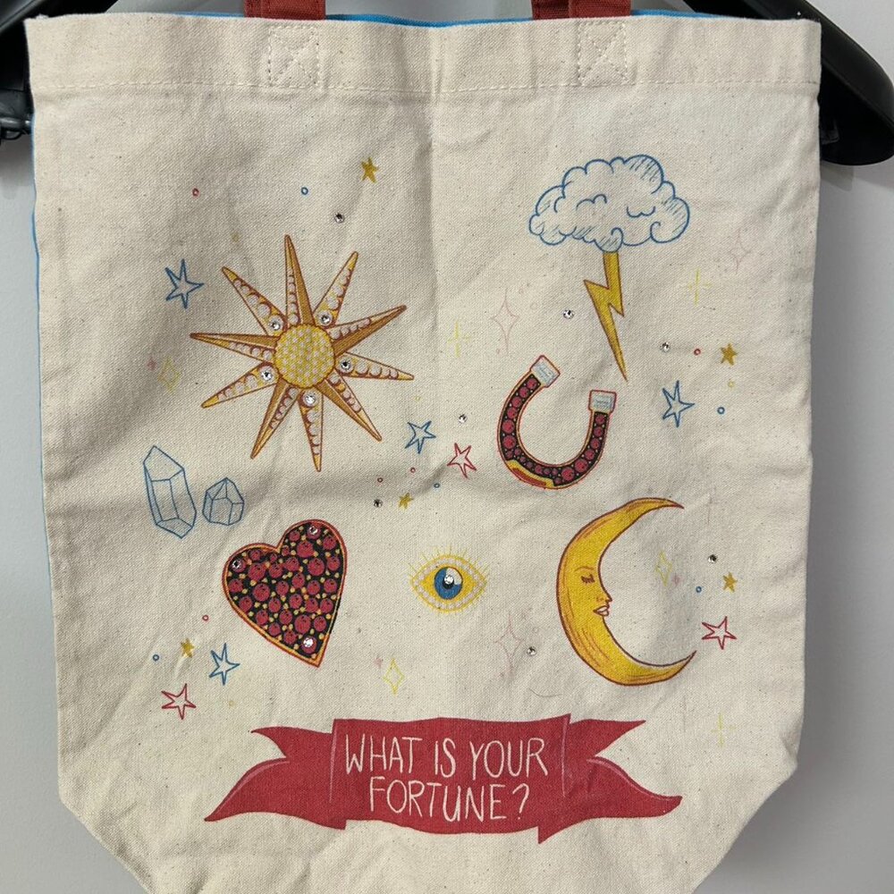 ✪SWAROVSKI CRYSTAL✪ | RARE RETIRED CUTE CANVAS TOTE BAG SS19 FORTUNE